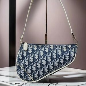 #0560-1115 CRISTIAN DIOR OBLIQUE MINI SADDLE BAG